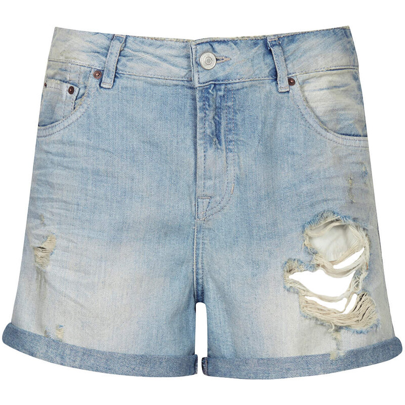 Topshop MOTO Bleach Denim Boyshorts