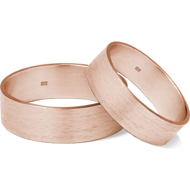 Snubní prsteny z růžového zlata KLENOTA wk00644
