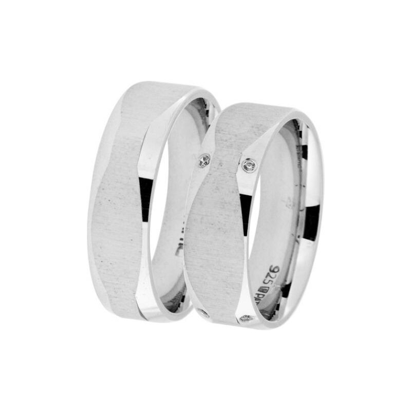 Stříbrný snubní prsten MG AT1361