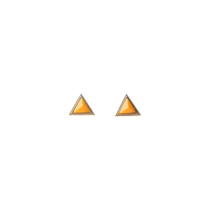 ZOVI Náušnice Simple Triangle oranžové Z038