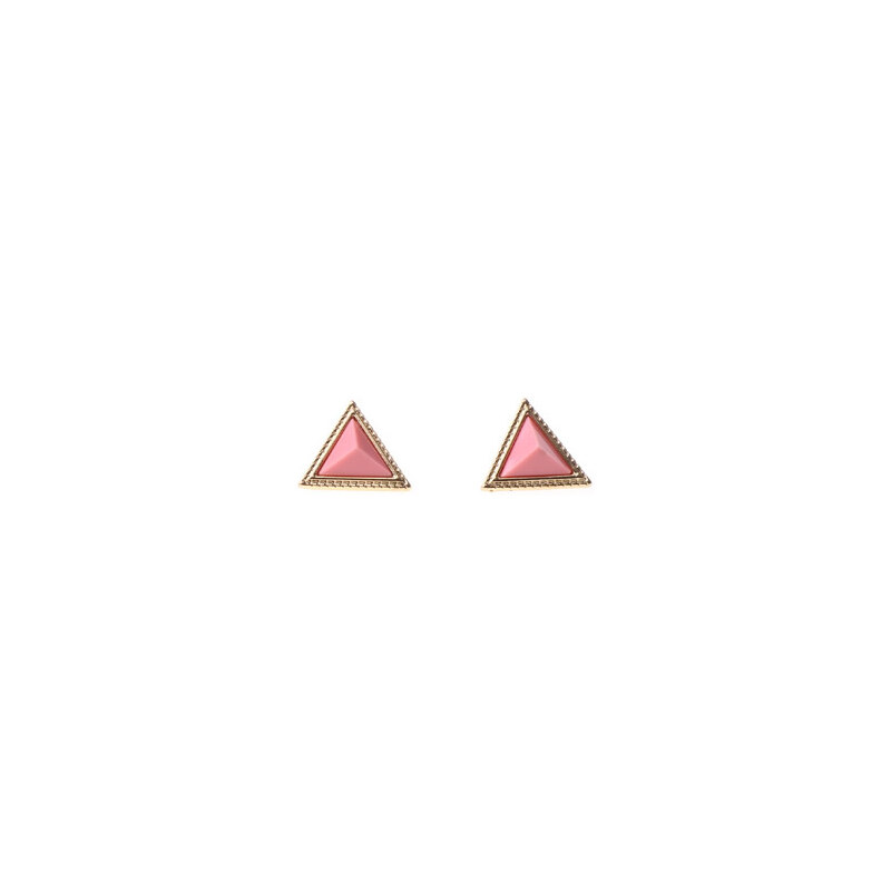 ZOVI Náušnice Simple Triangle růžové Z012