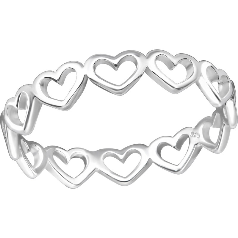 SYLVIENE Stříbrný prstýnek Heart 52941978