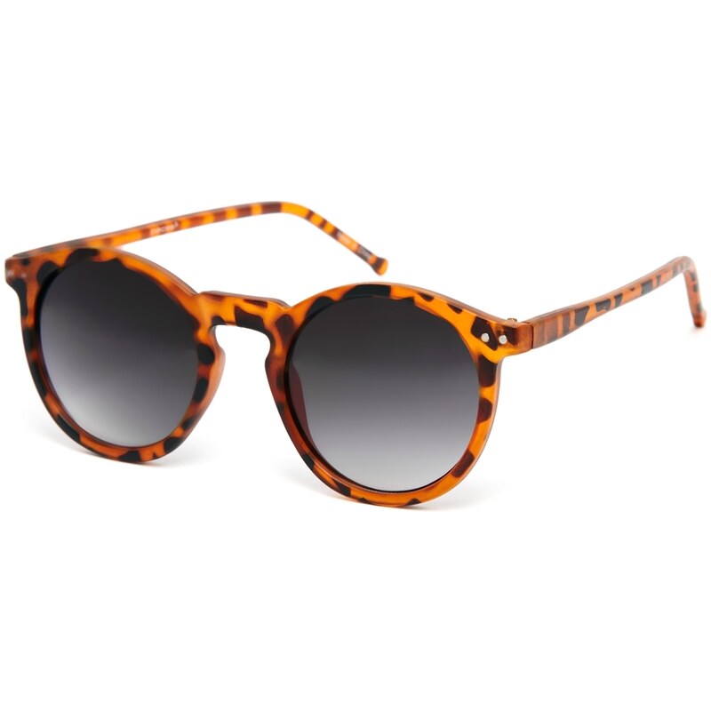 Pieces Siwi Round Sunglasses in Tortoise Shell - Brown