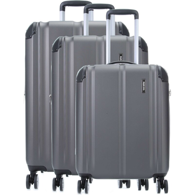Travelite City 4w S,M,L Anthracite – sada 3 kufrů