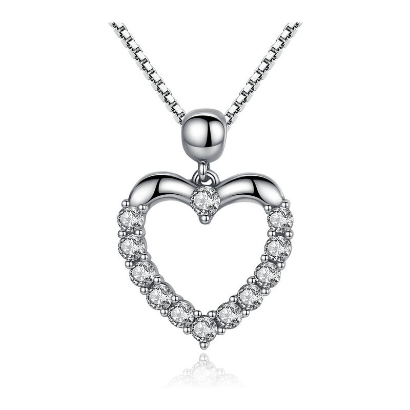 Royal Fashion náhrdelník Třpytivé srdce SCN025