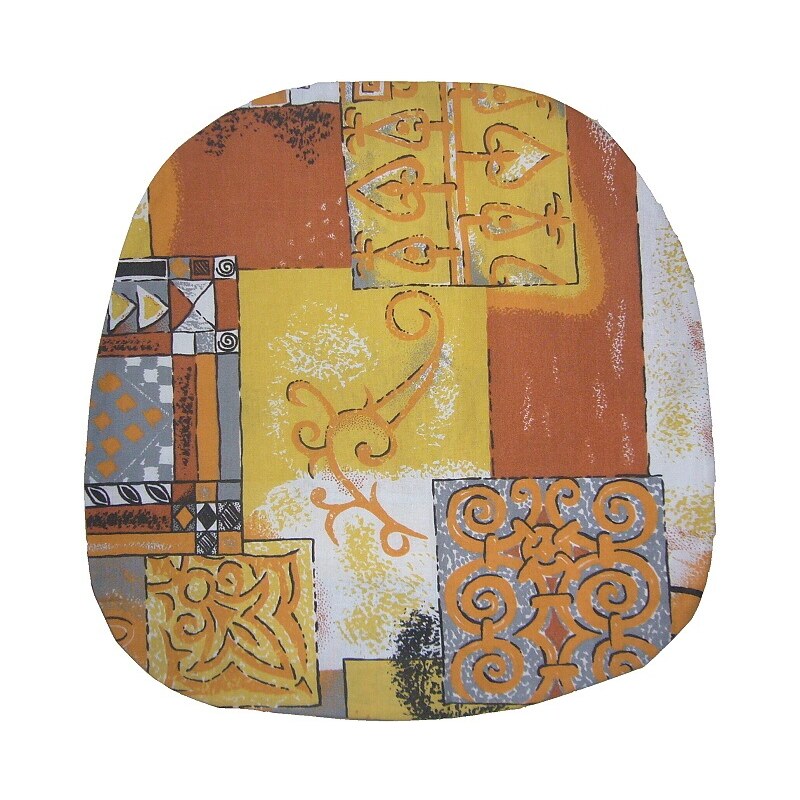 Dadka Povlak na kuchyňský sedák hnědožlutý s ornamenty 40x40 cm