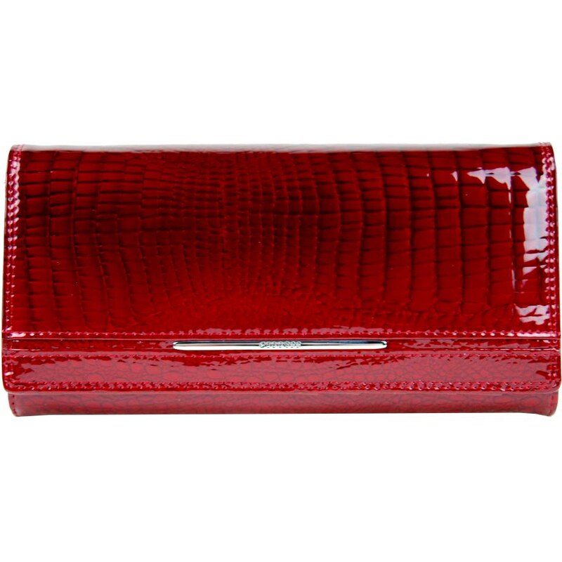 Dámská kožená peněženka v krabičce Cossroll 02-5242-1 karmínově červená