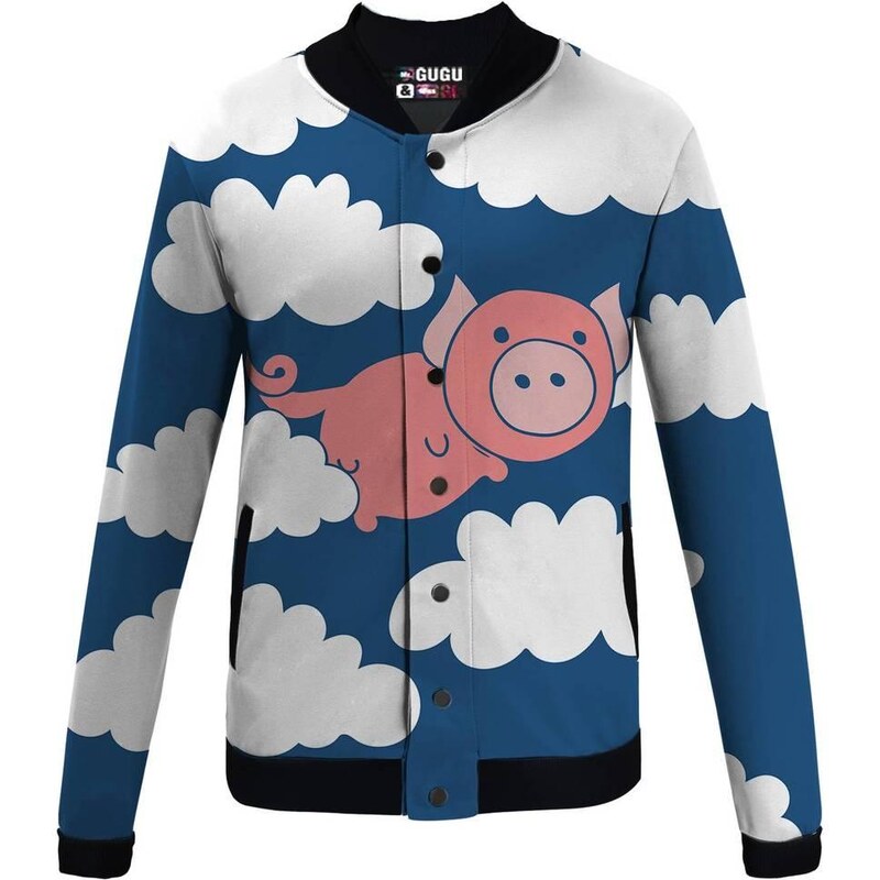 Mr. GUGU & Miss GO Baseballová bunda When Pigs Fly barevné