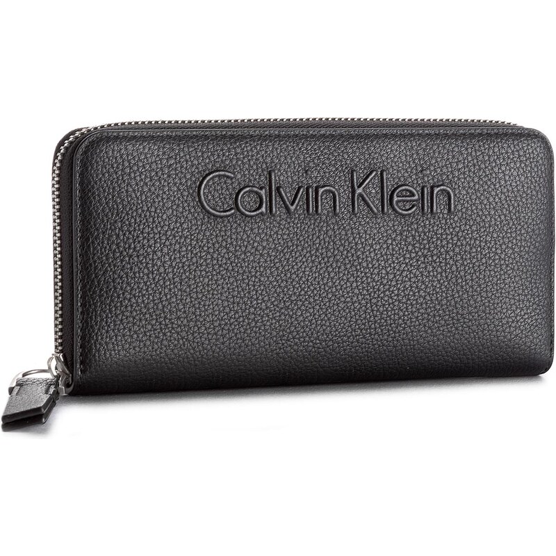 Velká dámská peněženka CALVIN KLEIN BLACK LABEL - Edge Large Ziparound  K60K603910 001 - GLAMI.cz