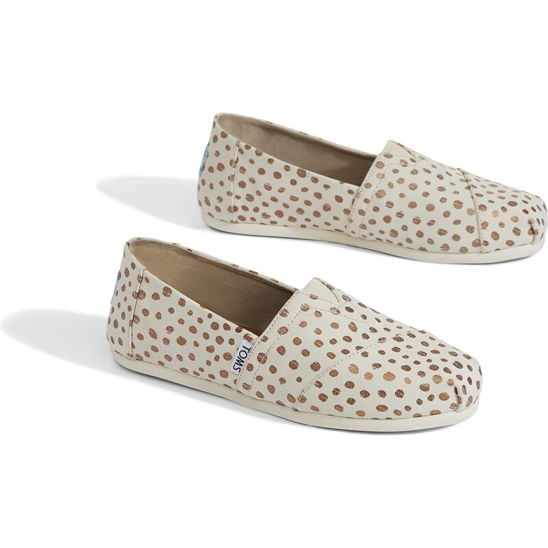 rose gold polka dot toms