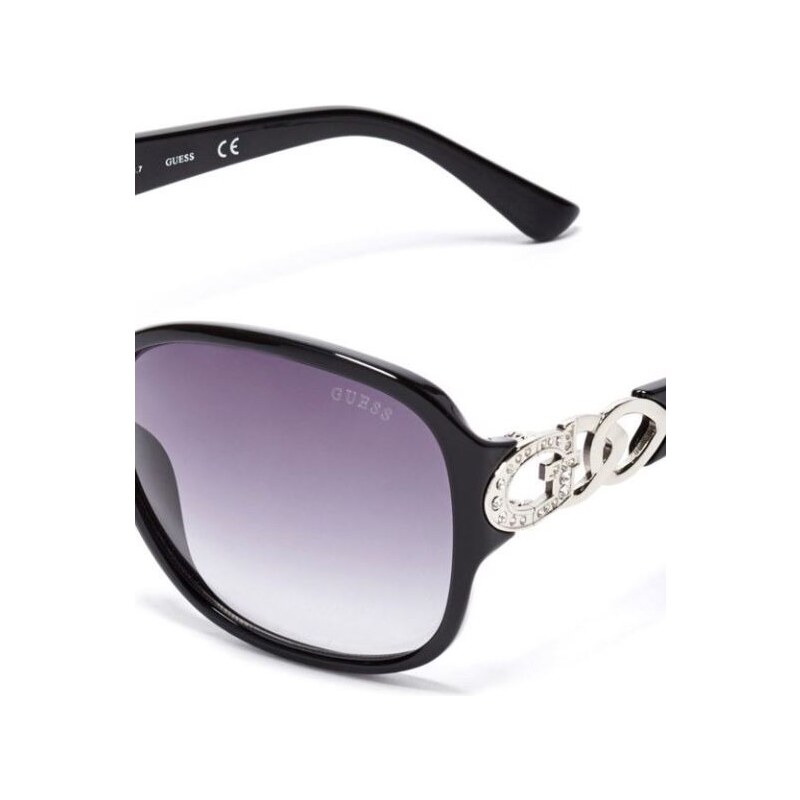 Outlet - GUESS brýle Oversized Chain-Trim Sunglasses černé, 34
