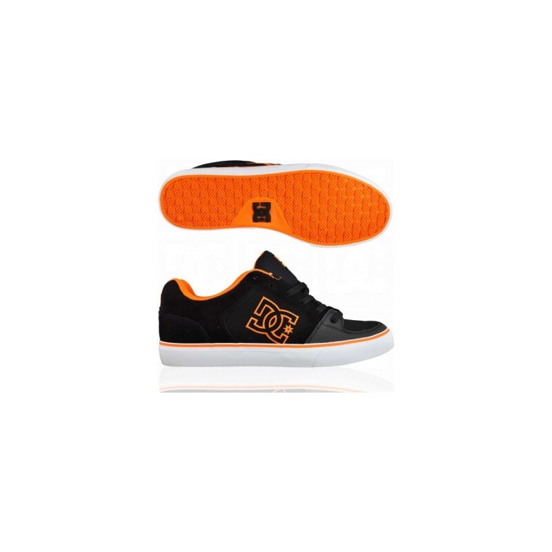 DC Surge Skater Shoes black Neon Orange