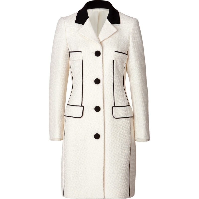 Moschino Cheap and Chic Wool Coat With Contrast Trim