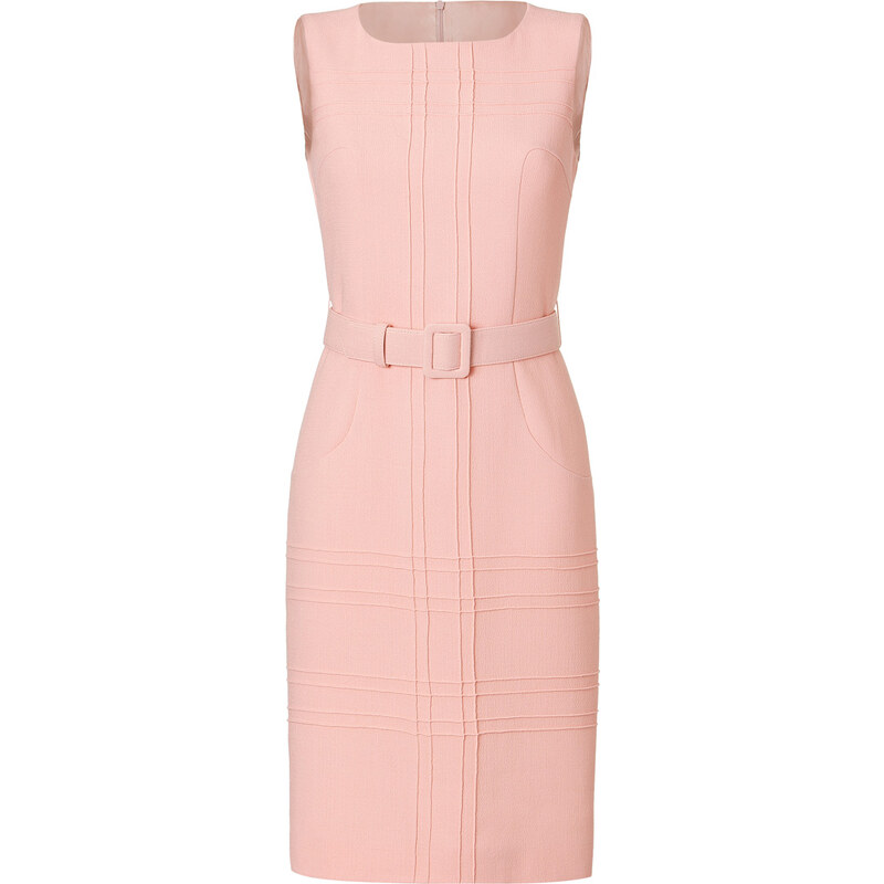 Moschino Cheap and Chic Wool Crepe Belted Sheath Dress