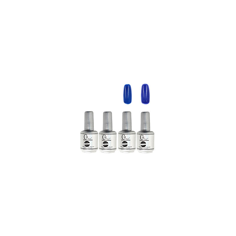 LightInTheBox 4PCS CH Silver Bottle Soak-off UV Gel Set Top CoatBase Gel2 UV Color Builder Gel(No.49-50,15ml)