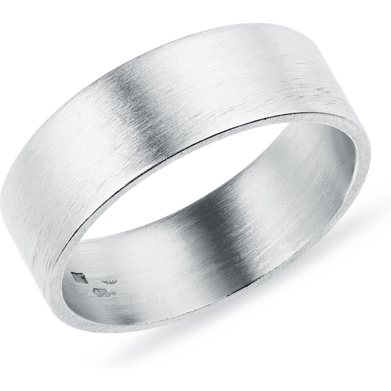 Pánský snubní prsten z bílého zlata KLENOTA k0433012