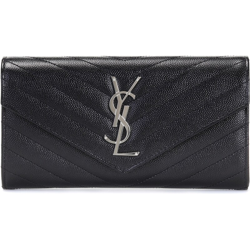 Saint Laurent Monogram Large peněženka z černé kůže