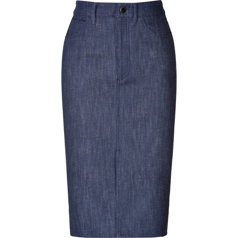 Victoria Beckham Denim High-Waisted Denim Pencil Skirt