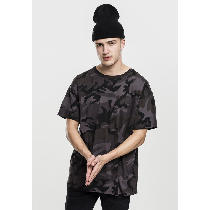 UC Men Camo Oversized tričko tmavé masky