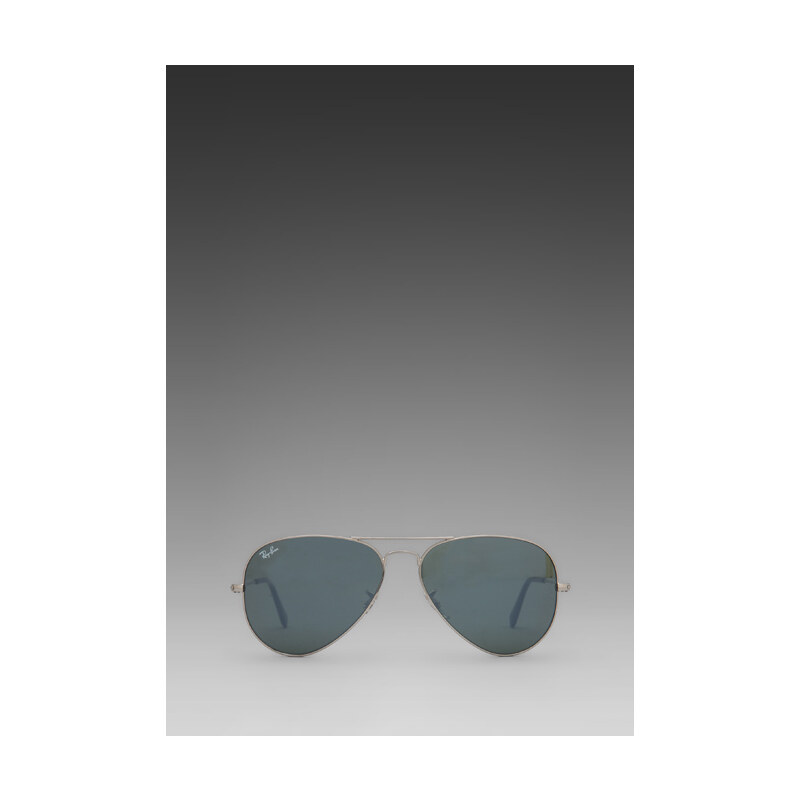 Ray-Ban Aviator with Mirrored Lens in Metallic Silver