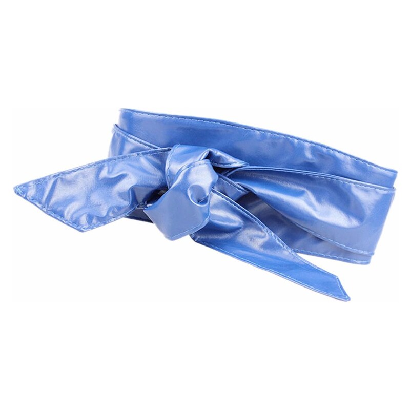 Lifestyle Dámský široký zavinovací opasek Obi Wrap modrý 220 cm 115023365