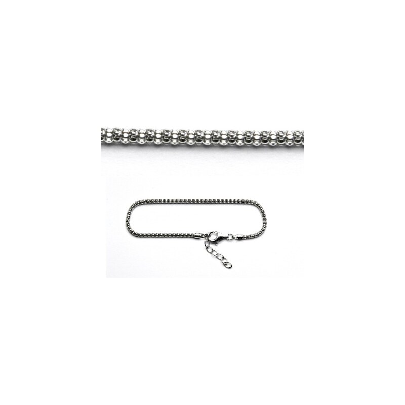 Čištín s.r.o. Stříbrný náramek CORB26F+RH, hádě, adjusta, 16,5