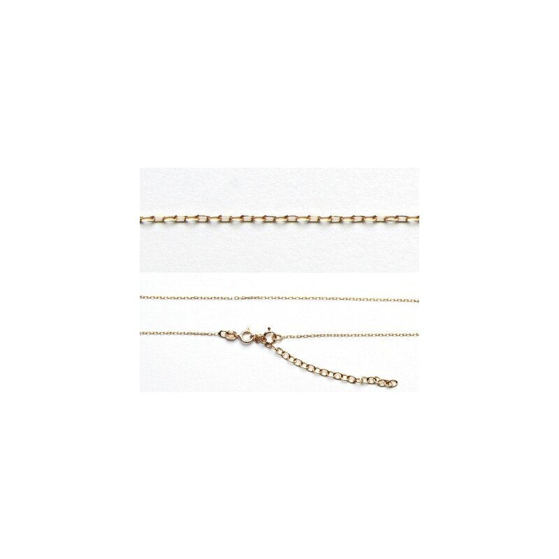 Stříbrný řetízek FORZD/C 025, pozlacený, adjusta, 38 cm 24099144