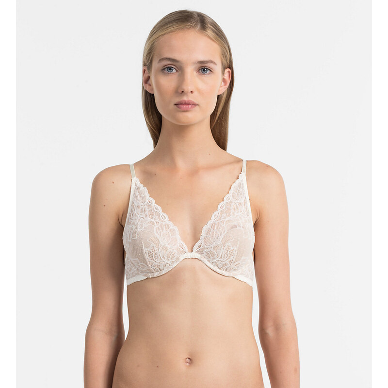 Podprsenka s kosticí QF1436E slonovinová - Calvin Klein 74059978