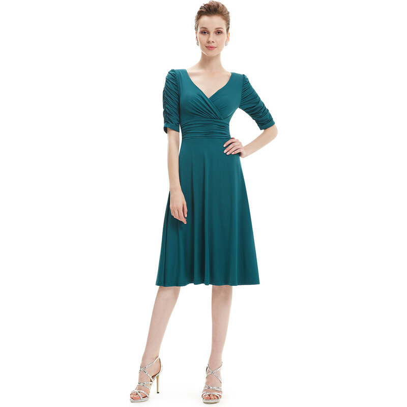 Ever Pretty Tmavě zelené krátké šaty 3632