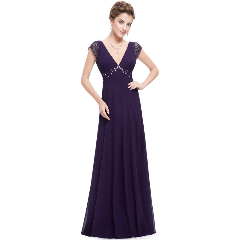 Ever Pretty šaty dlouhé elegantní fialové 8068
