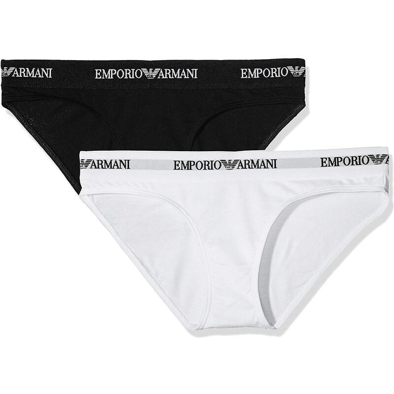 Kalhotky 2pcs 163334 CC317 00911 černobílá - Emporio Armani