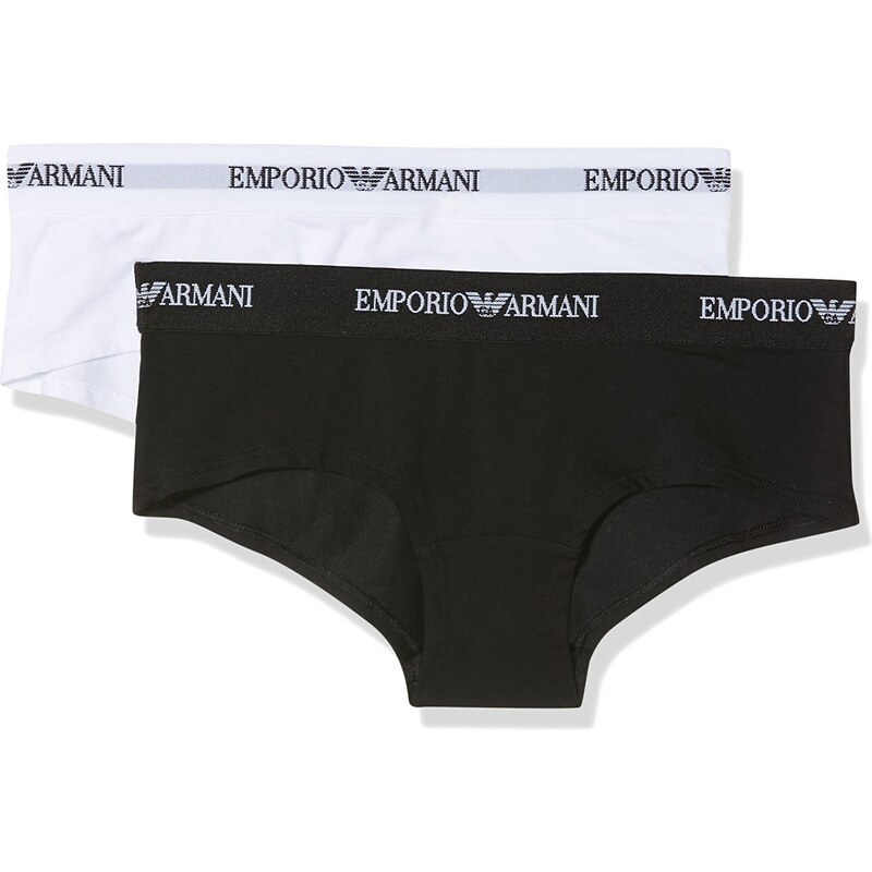 Kalhotky 2pcs 163263 CC317 00911 černobílá - Emporio Armani