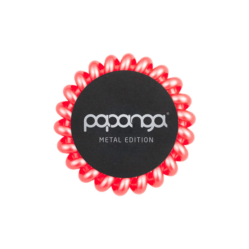 Papanga Metal Edition Big Hairband 1 ks, metalická korálová