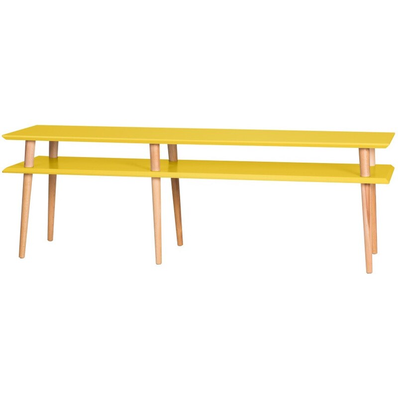 Žlutý konferenční stolek Ragaba Mugo, délka 159 cm