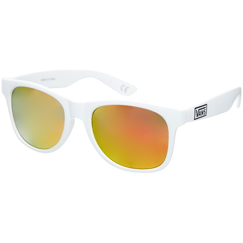 Vans Spicoli D-Frame Sunglasses with Mirrored Frame - White