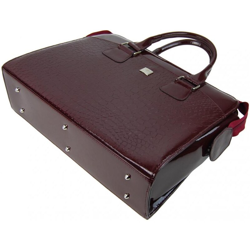 PUNCE LC-01 bordová dámská kabelka pro notebook do 15.6 palce
