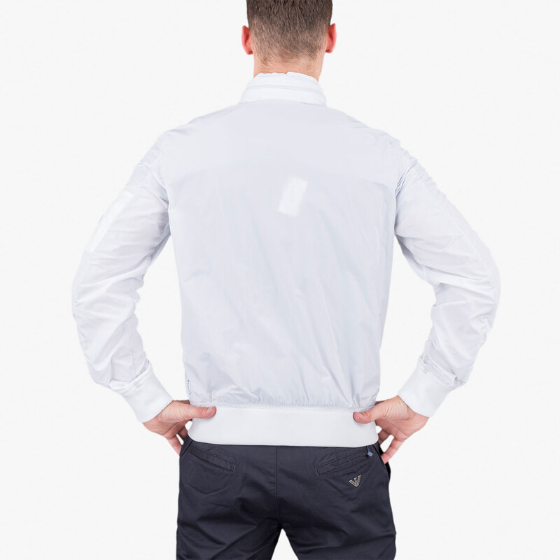 Trendová pánská jarní bunda Armani Jeans bílá 46