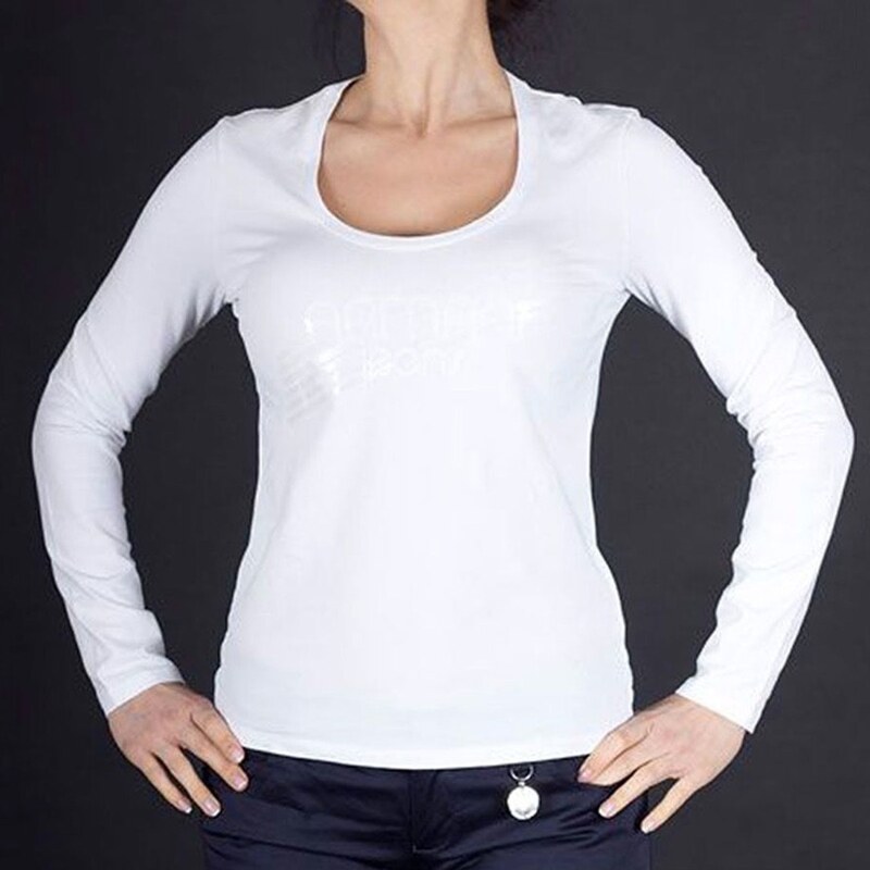 Armani Jeans Značkové dámské tričko s dlouhým rukávem Armani L