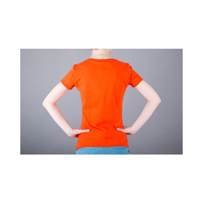 Armani Jeans Stylové tričko AJ oranžové dámské XL