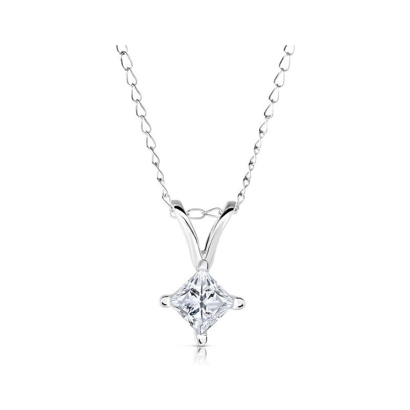 Zlatý náhrdelník princess diamant KLENOTA k0454012