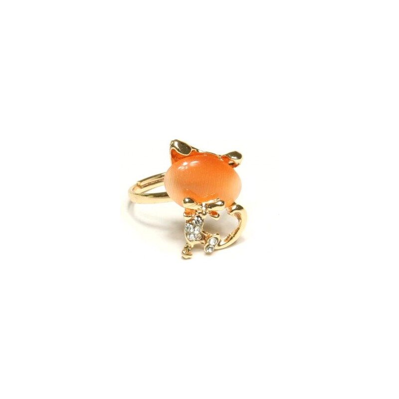 ZOYO Prsten kočka s oranžovou hlavou