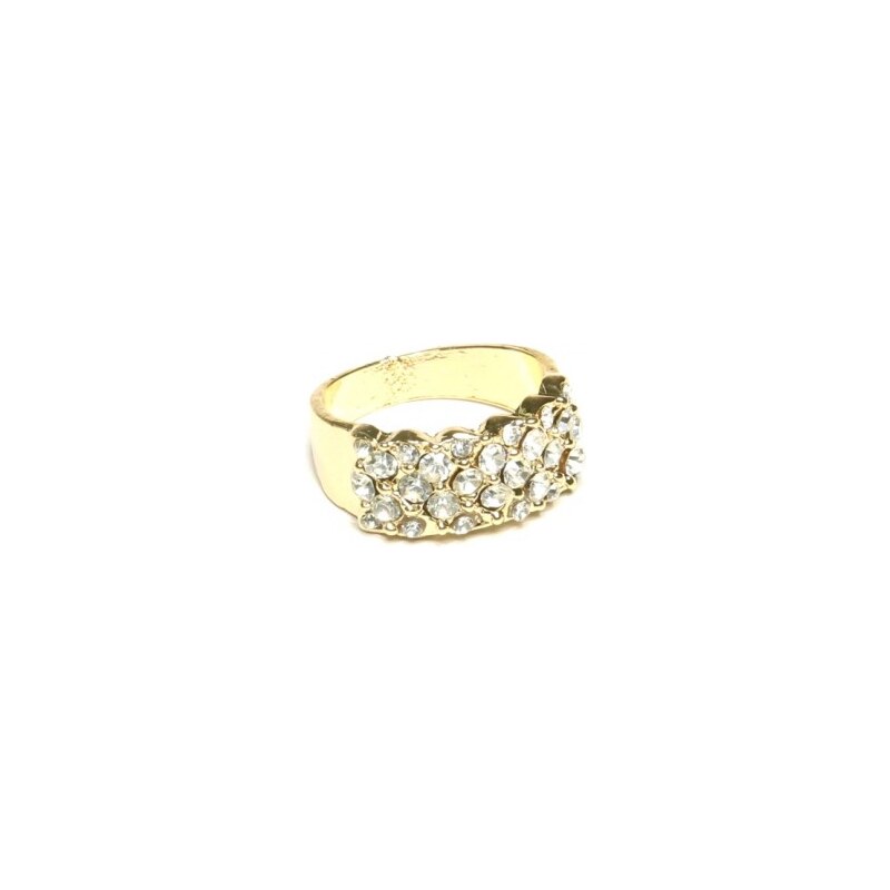 ZOYO Prsten s kamínky - zlatý