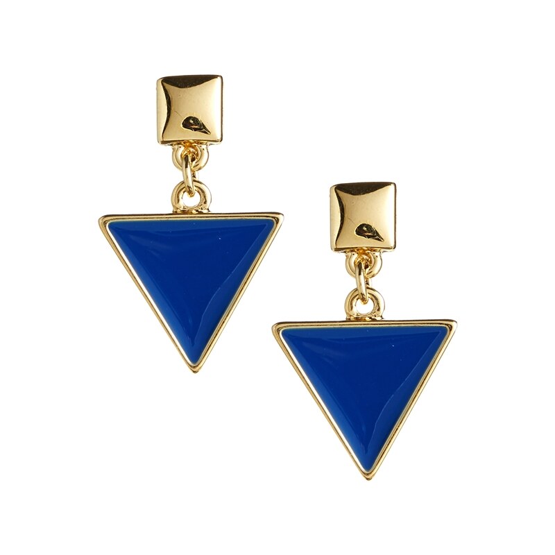 Nali Blue Triangle Earrings