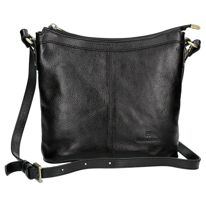 Luxusní kožené dámské crossbody Hexagona 113032- černá 36948325