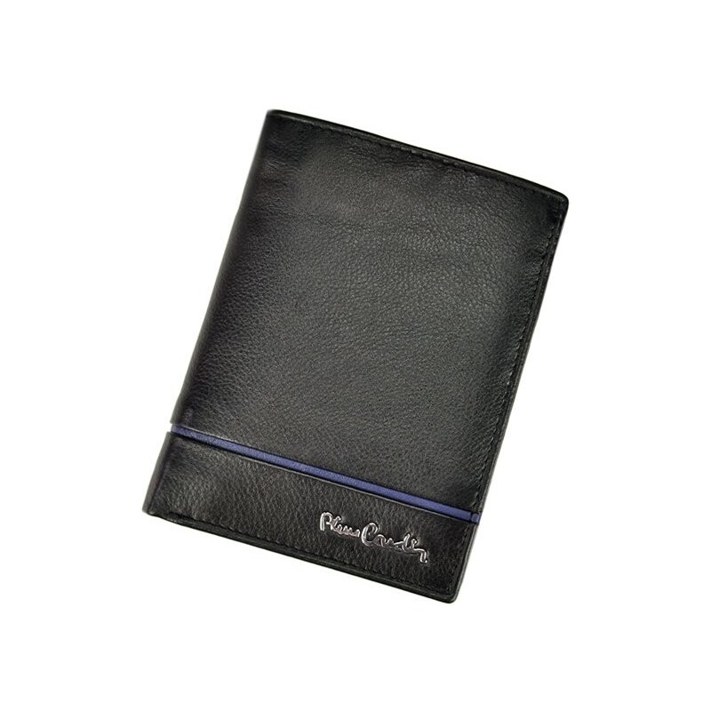 Pánská kožená peněženka Pierre Cardin Alain - černo-modrá