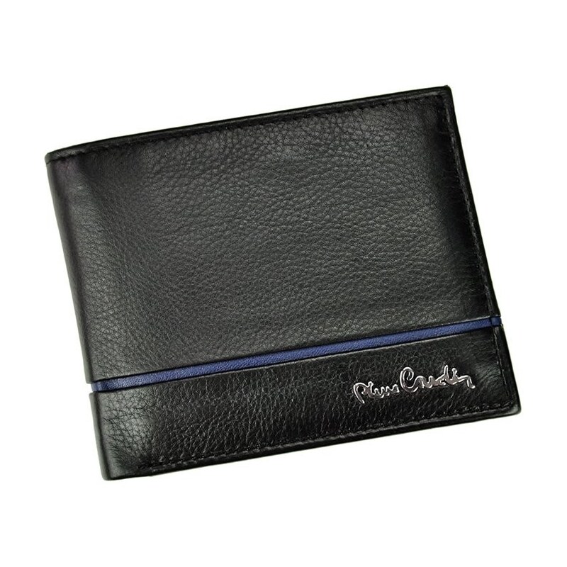 Pánská kožená peněženka Pierre Cardin Michel - černo-modrá