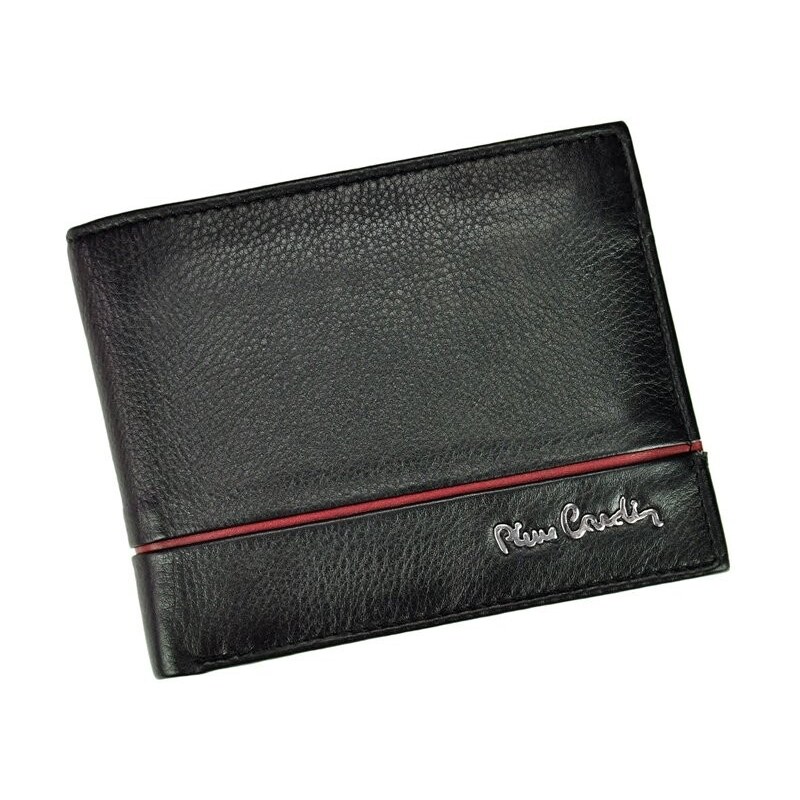 Pánská kožená peněženka Pierre Cardin Jean - černo-červená