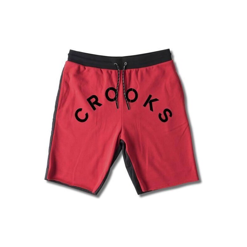 Crooks & Castles Men's Knit Short Percy True Red/Black