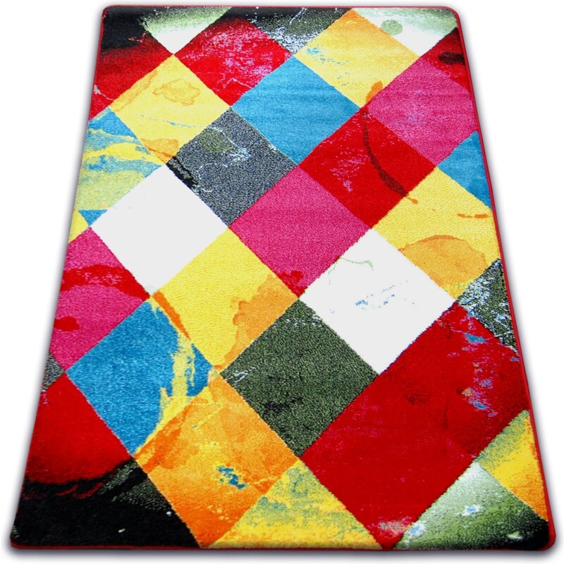 Kusový koberec PAINT Pavement červený - červená