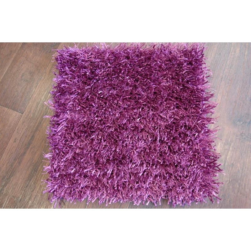 Kusový koberec Shaggy Al mano 40x40 cm fialový - fialová - GLAMI.cz
